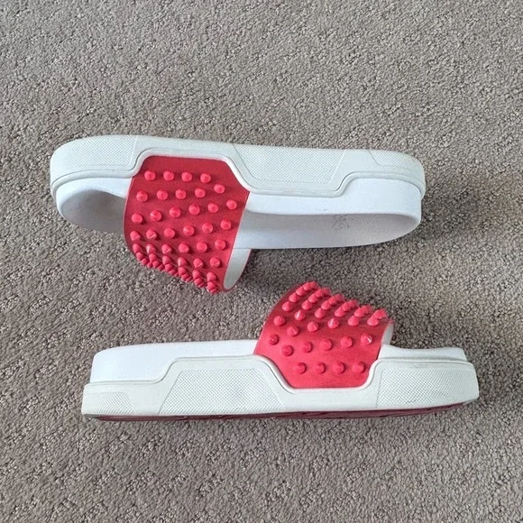 Christian Louboutin Pink Donna StuddedPool Fun Platform Sandals Sz. 38​​​​